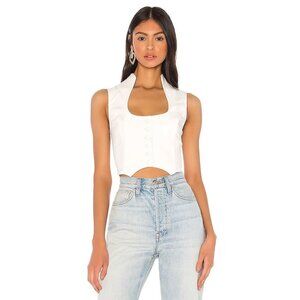 superdown Frasier Top in White Sleeveless